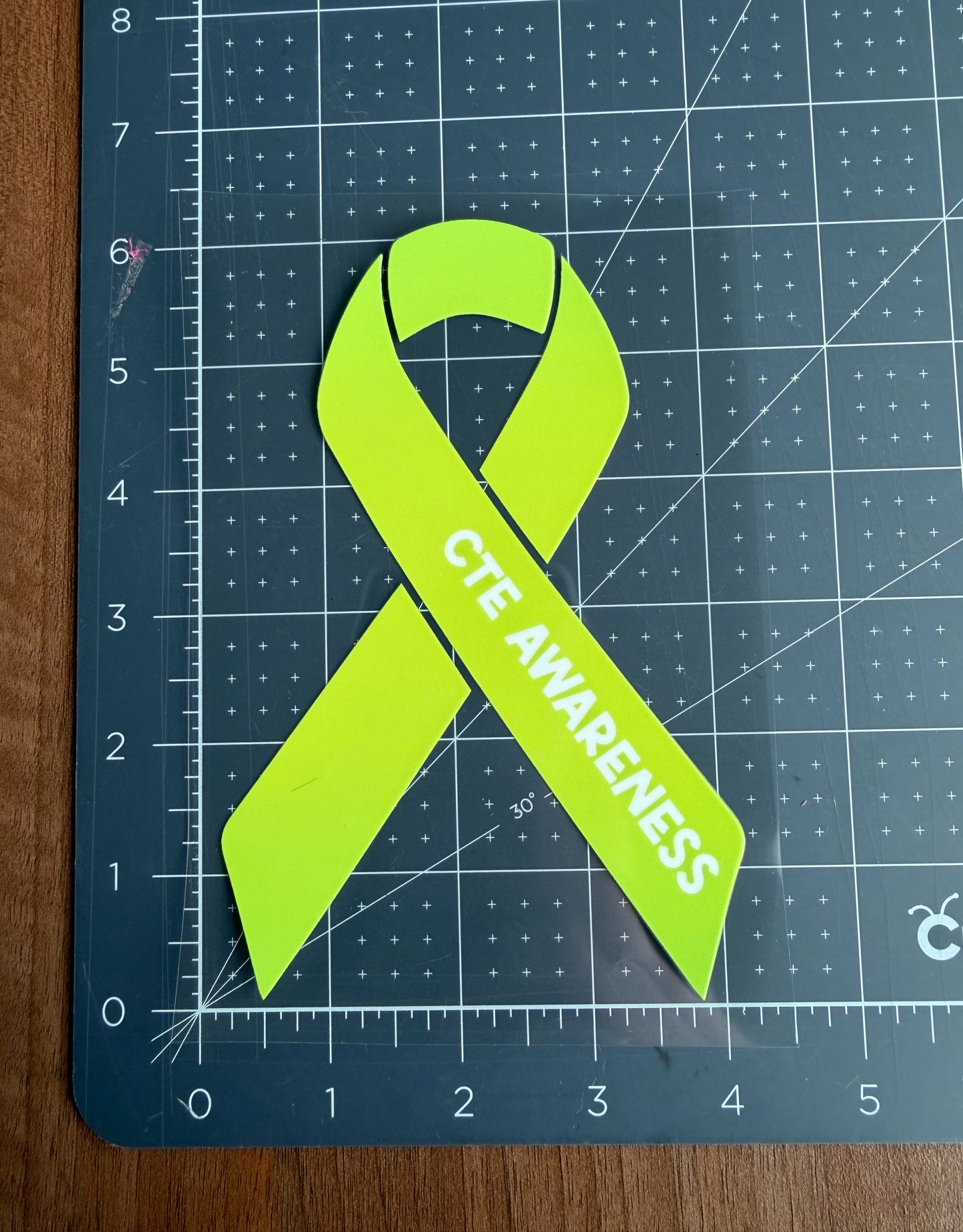 CTE Awareness Ribbon Car Decal | Chronic Traumatic Encephalopathy Decal