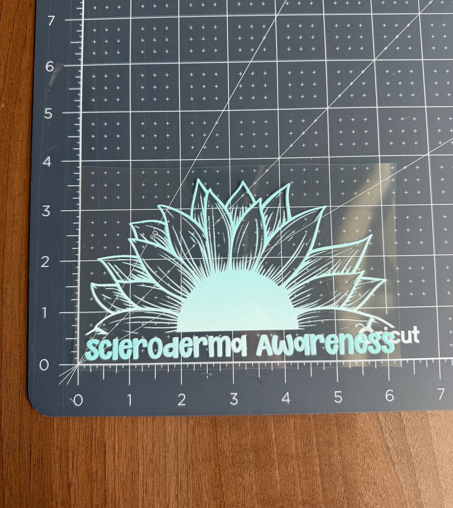 Scleroderma Awareness Sunflower Car Decal
