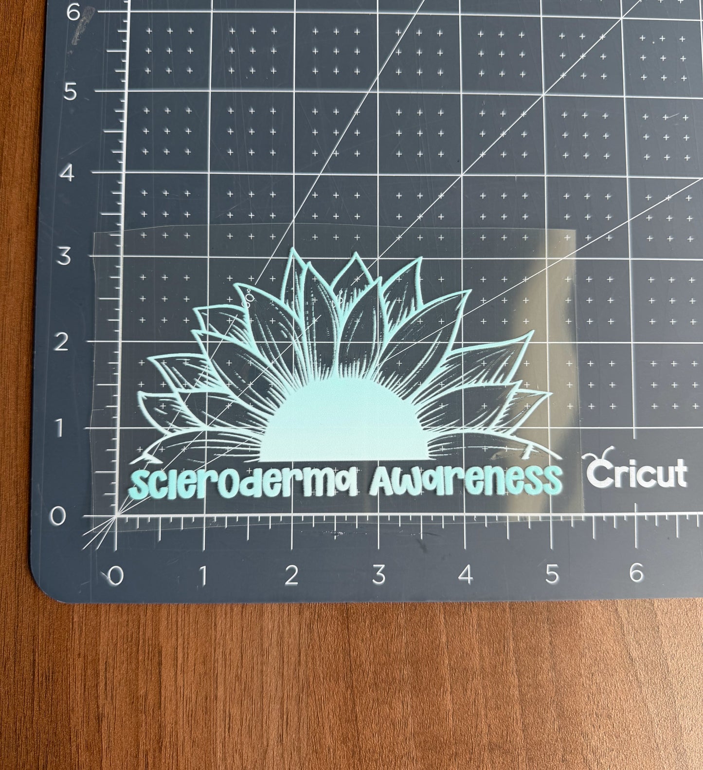 Scleroderma Awareness Sunflower Car Decal