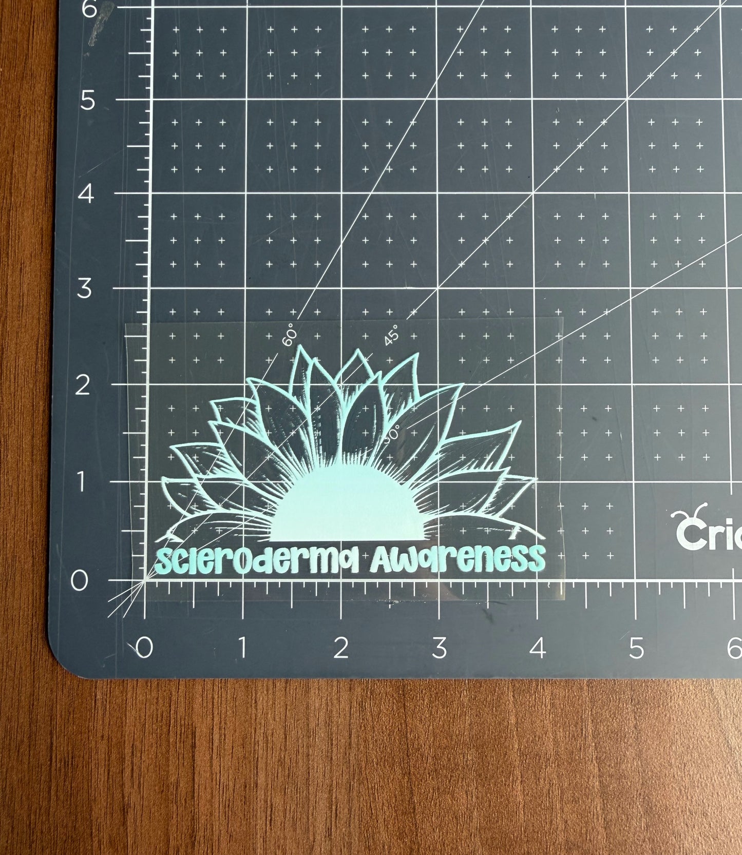 Scleroderma Awareness Sunflower Car Decal