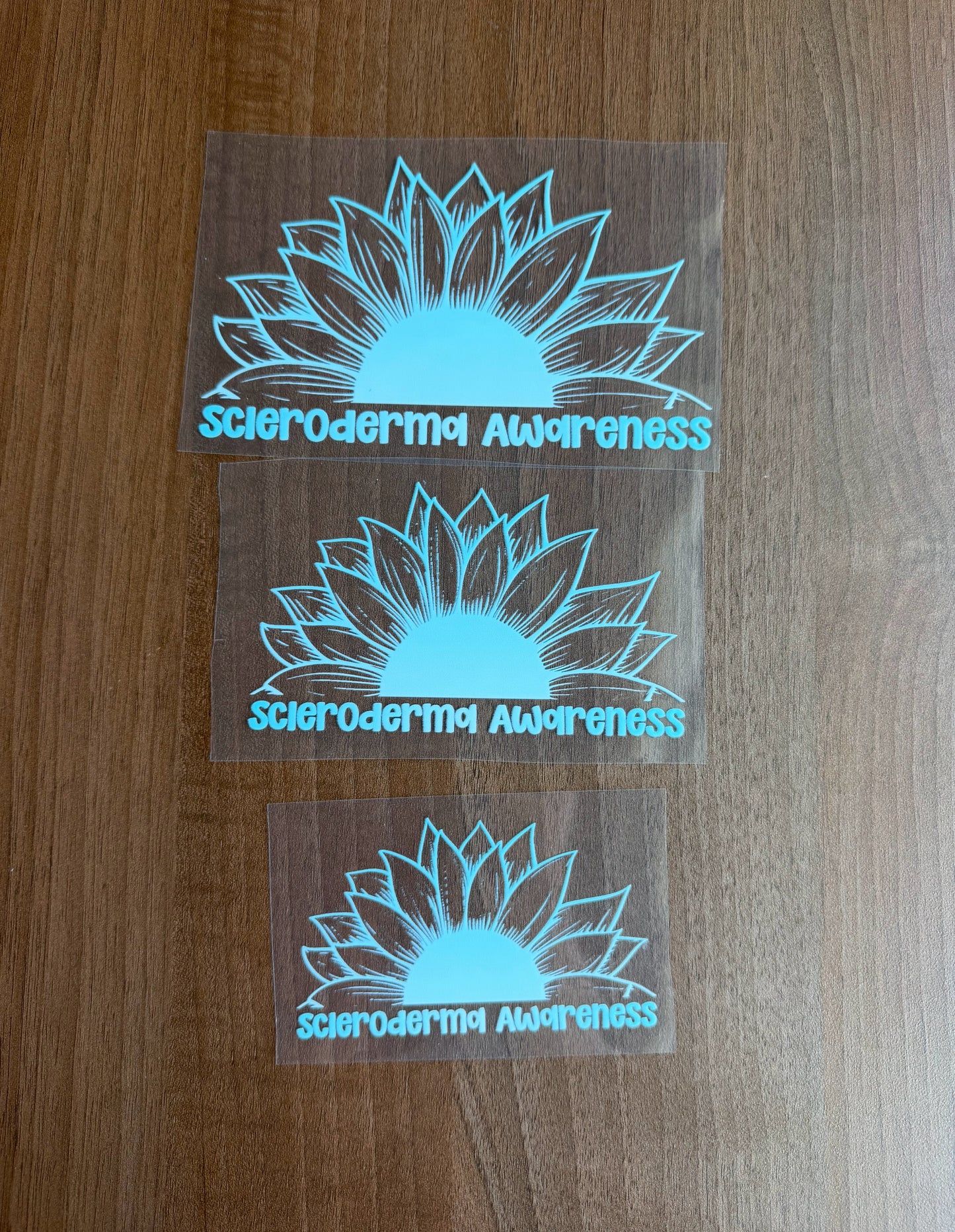 Scleroderma Awareness Sunflower Car Decal