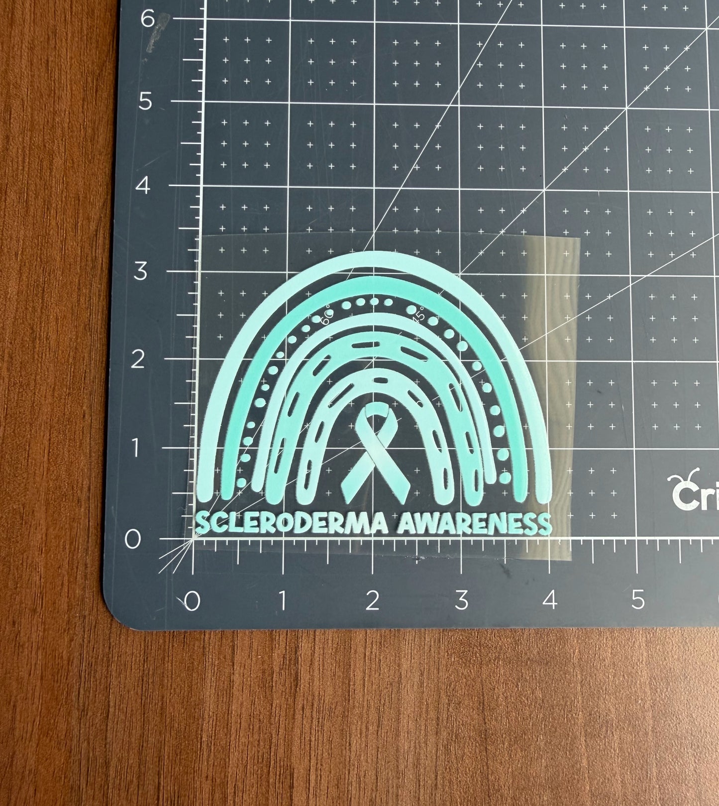 Scleroderma Awareness Rainbow Car Decal