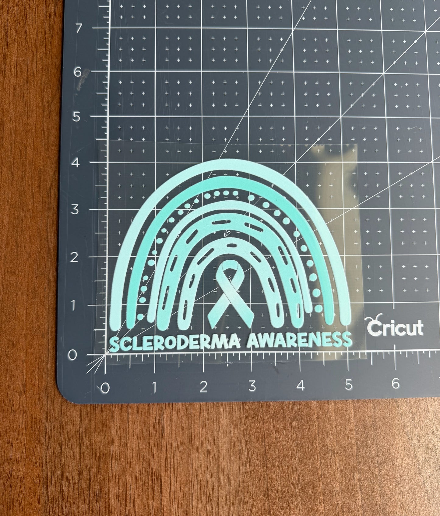Scleroderma Awareness Rainbow Car Decal