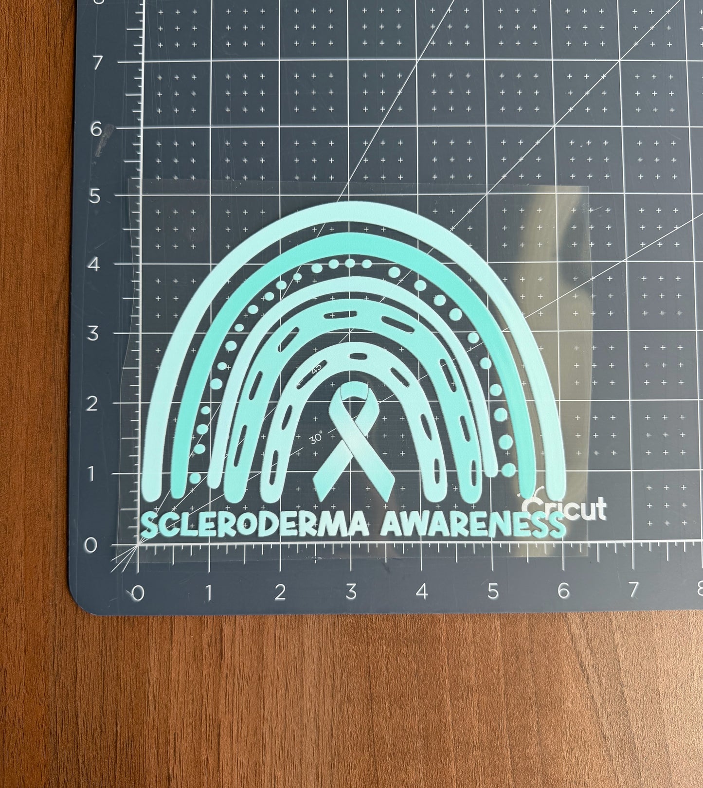 Scleroderma Awareness Rainbow Car Decal