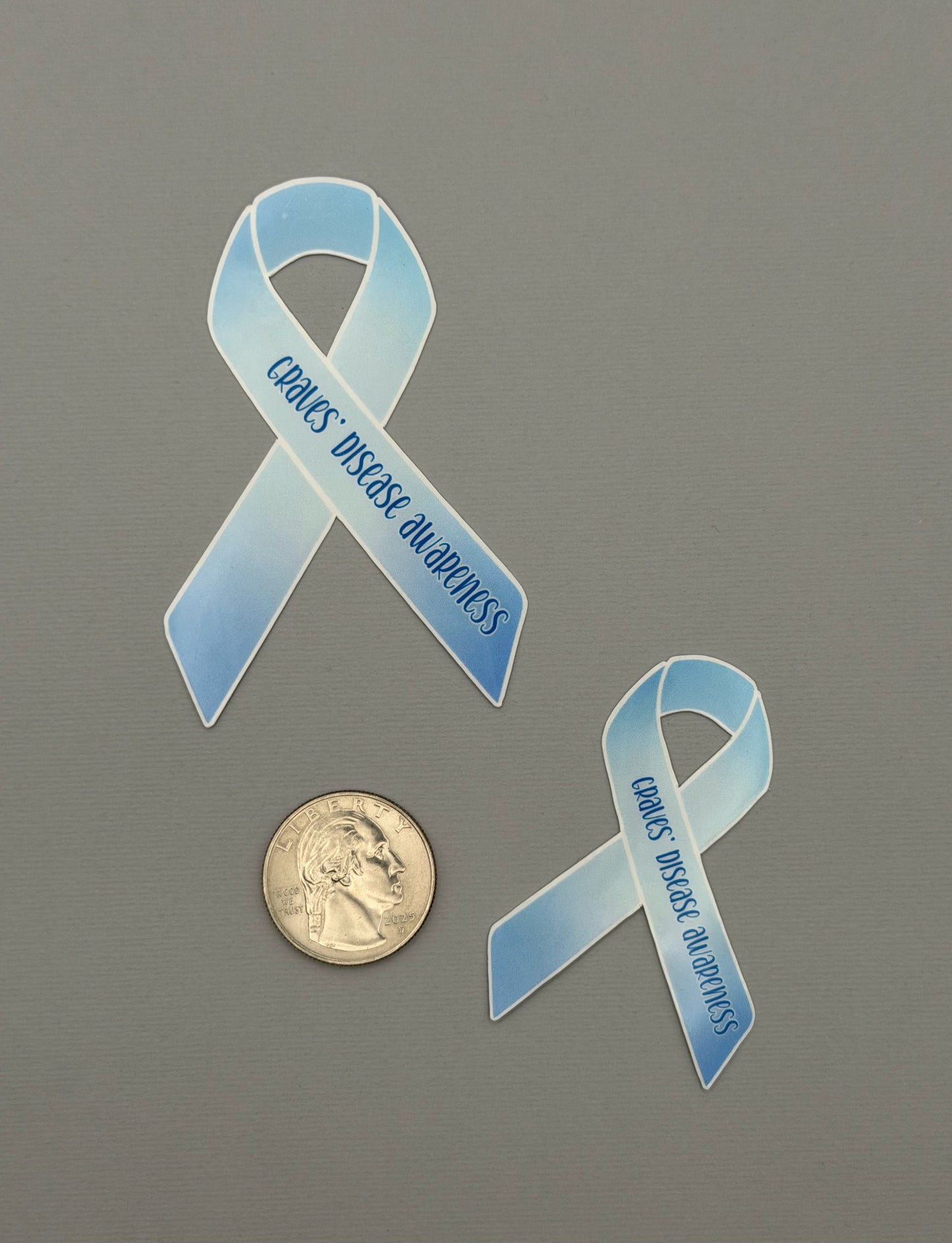 Graves' Disease Awareness Ribbon Sticker or Magnet