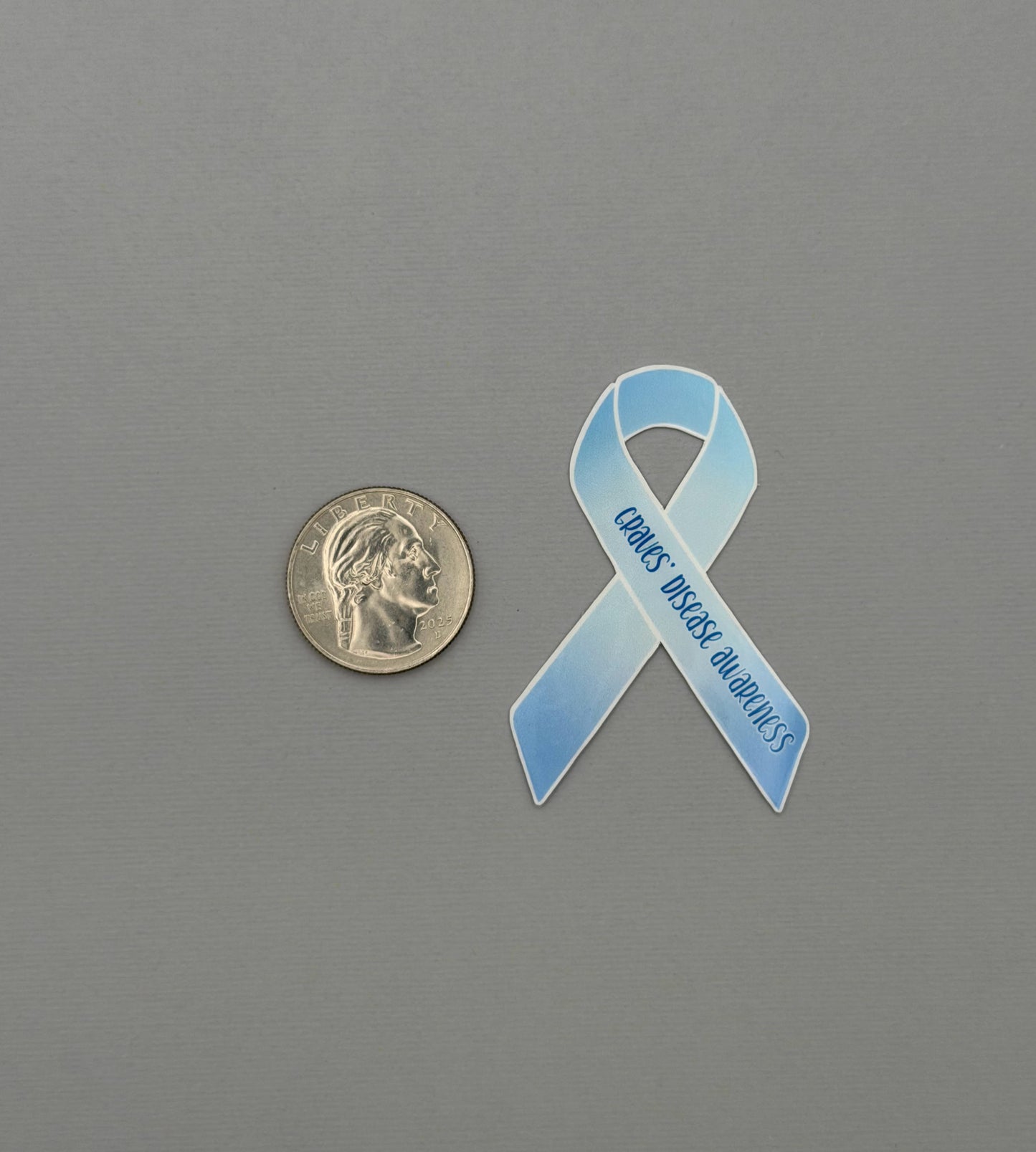 Graves' Disease Awareness Ribbon Sticker or Magnet