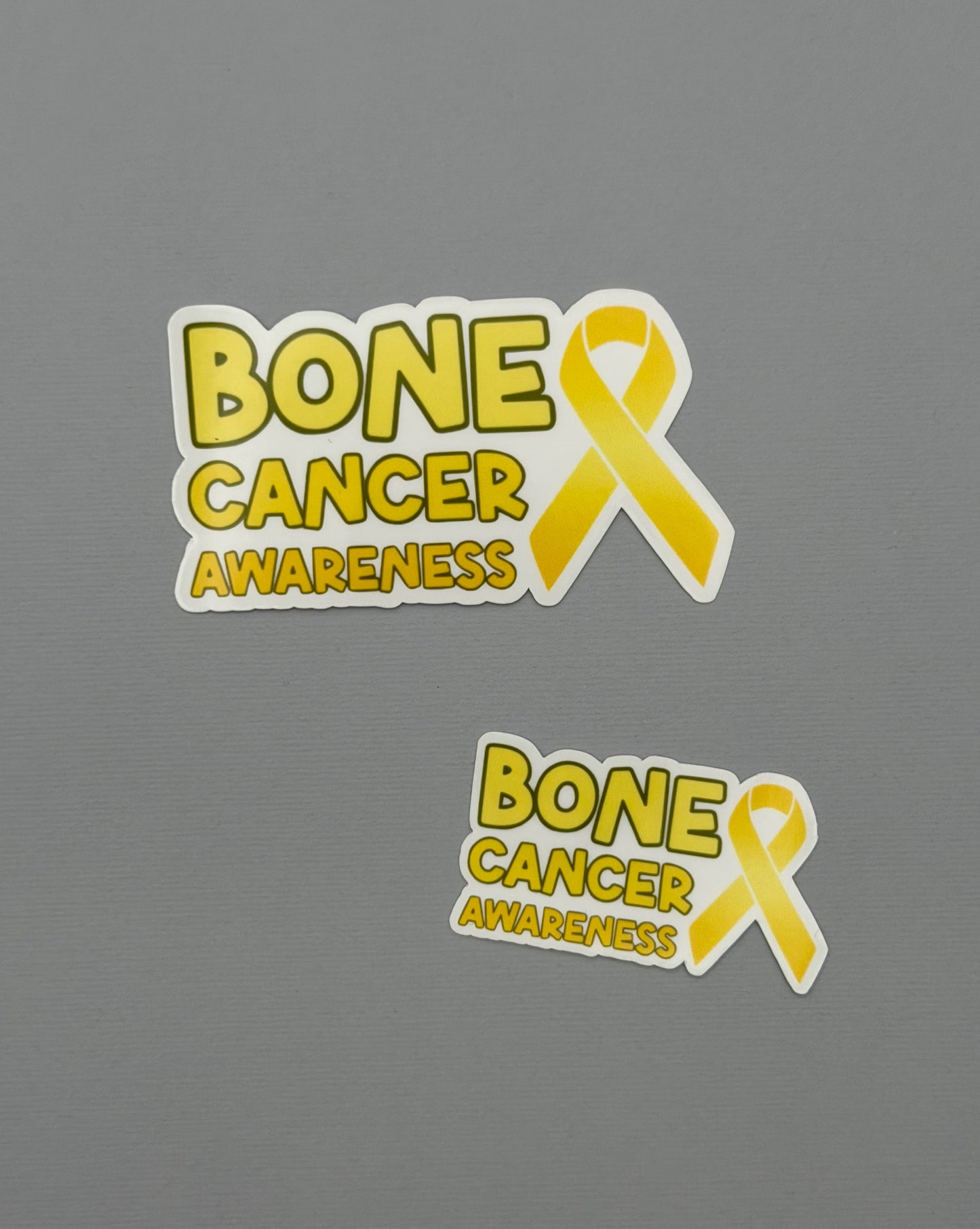 Bone Cancer Awareness with Ribbon Sticker or Magnet
