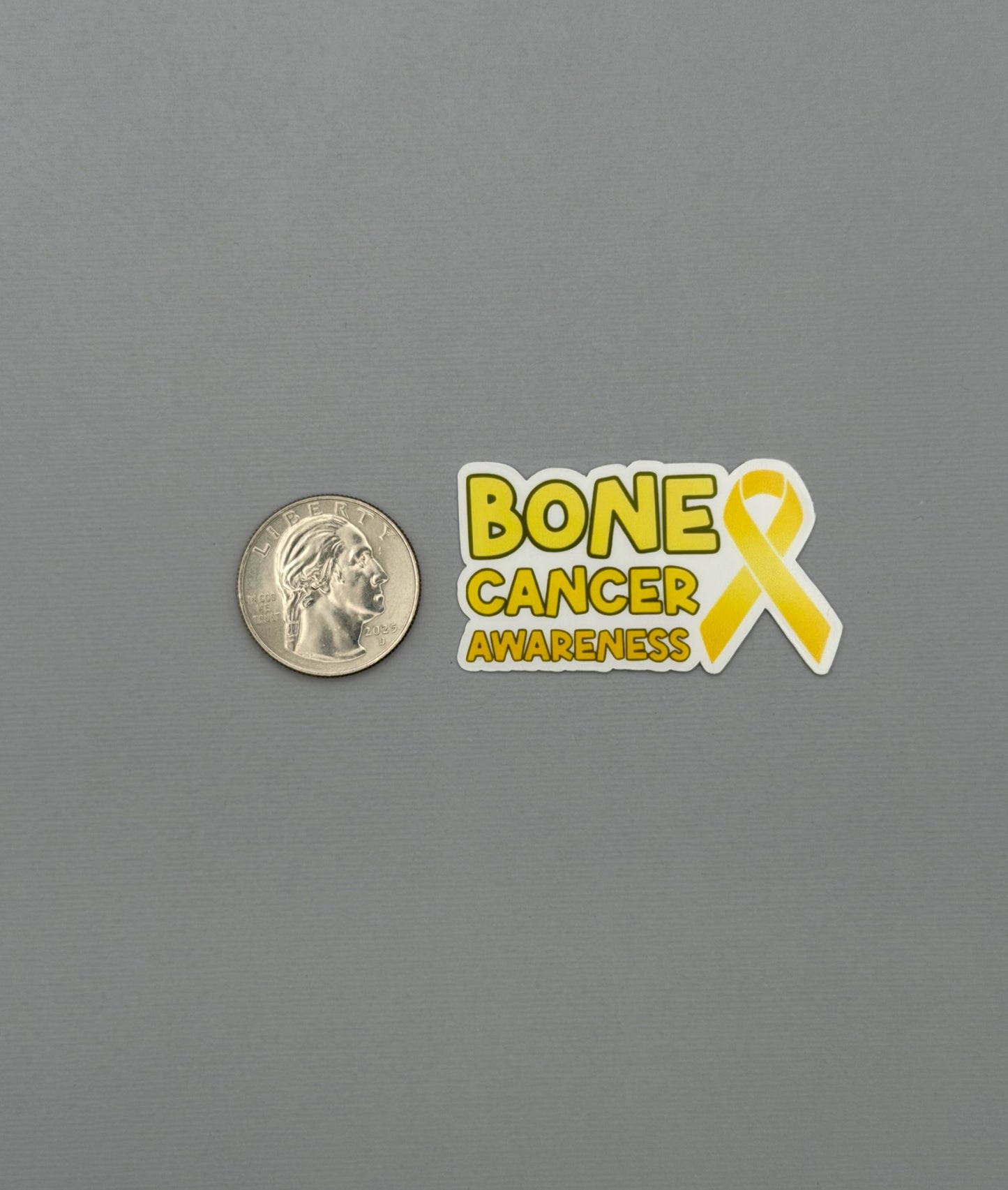 Bone Cancer Awareness with Ribbon Sticker or Magnet