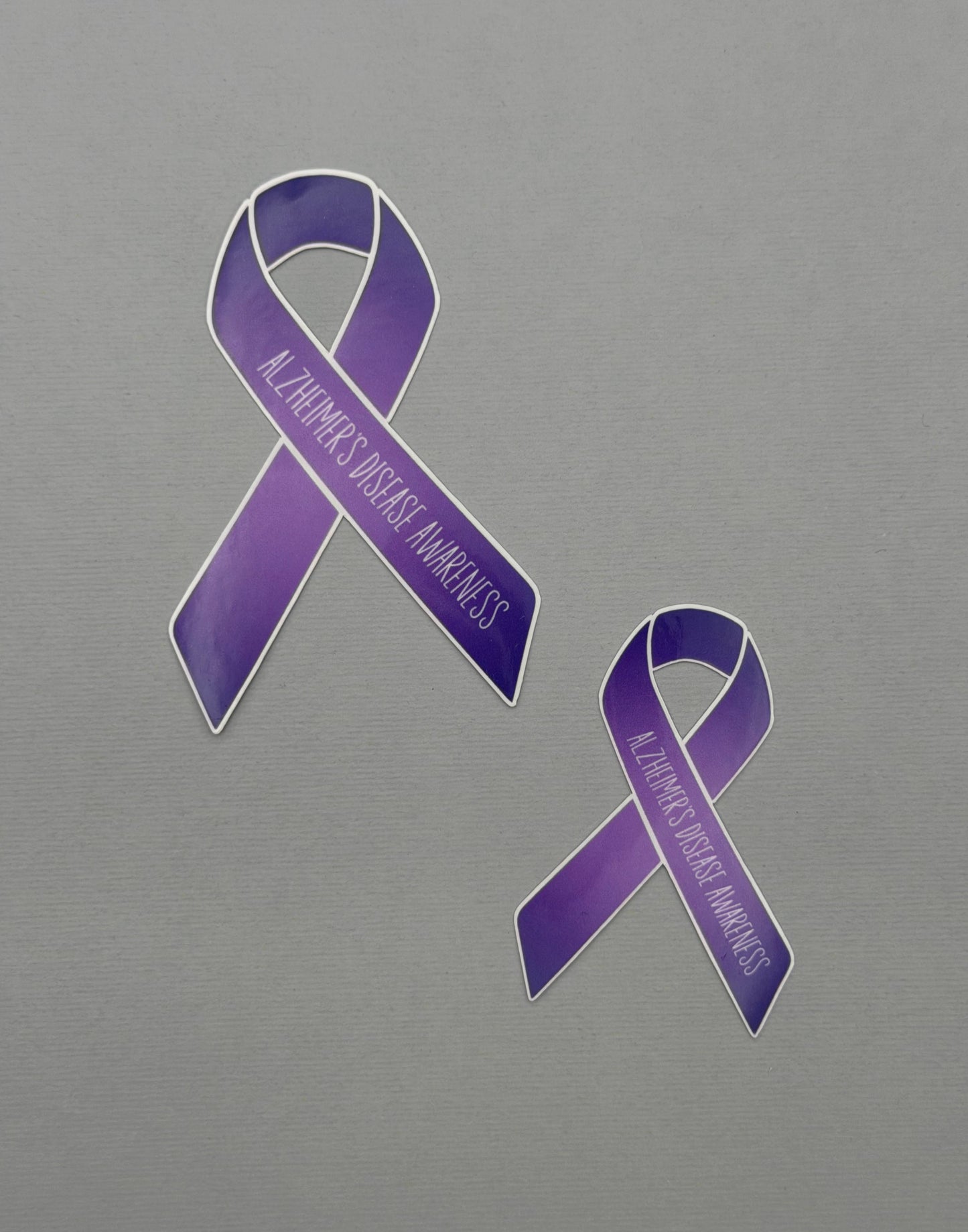 Alzheimer's Disease Awareness Ribbon Sticker or Magnet