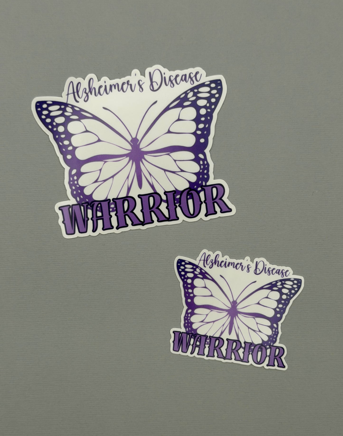 Alzheimer's Disease Warrior Butterfly Sticker or Magnet