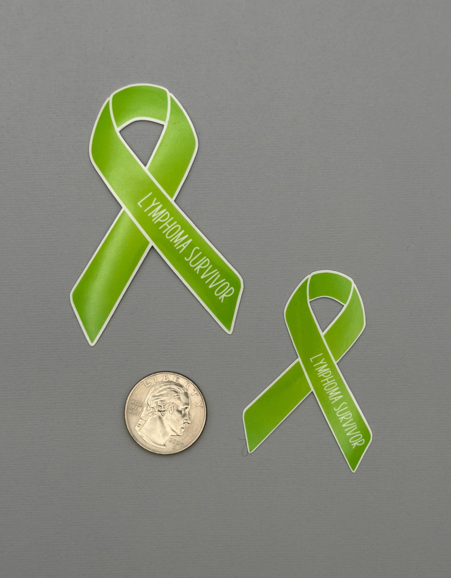 Lymphoma Survivor Ribbon Sticker or Magnet