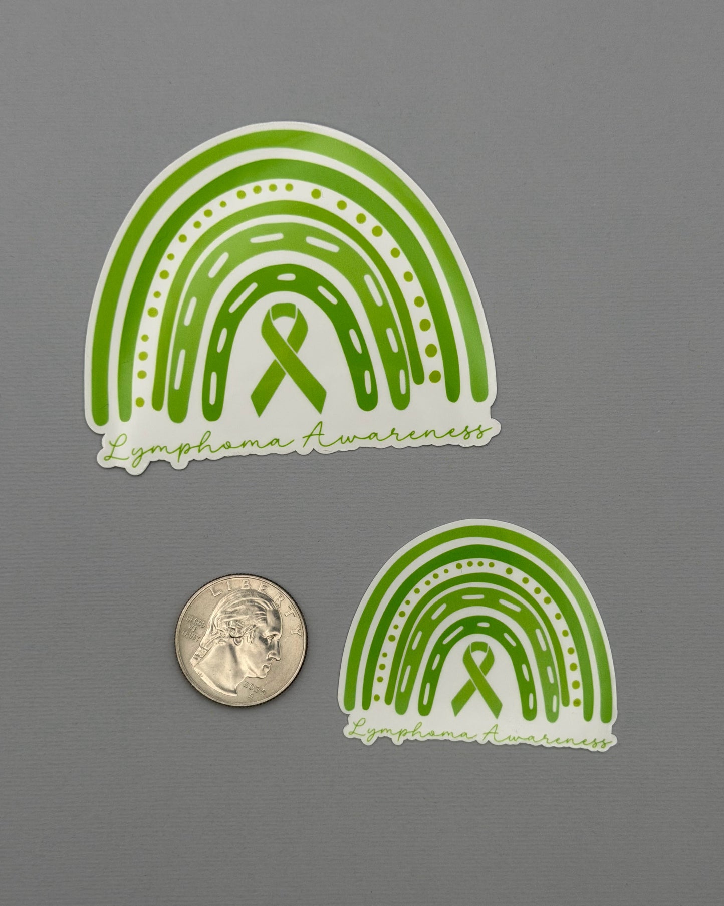 Lymphoma Awareness Rainbow Sticker or Magnet