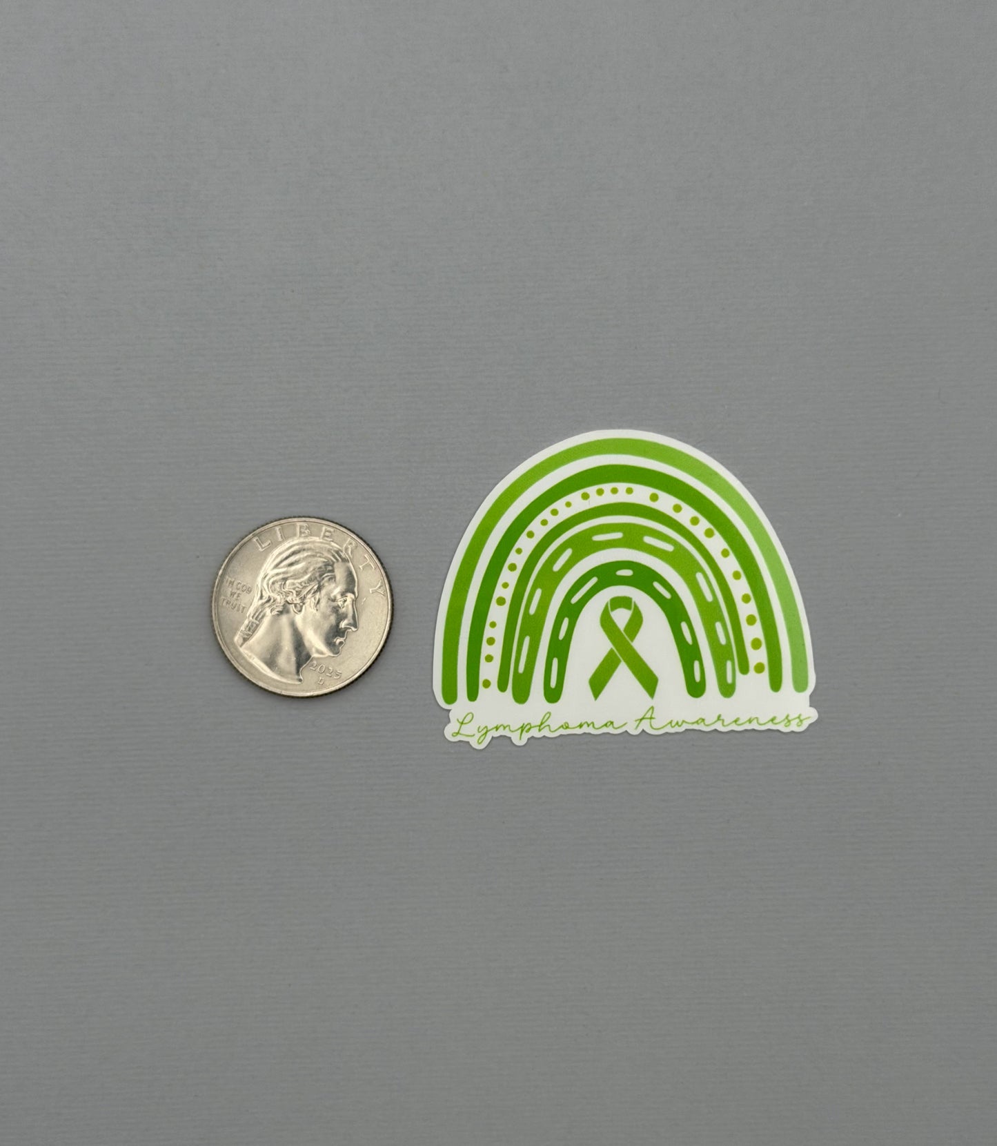Lymphoma Awareness Rainbow Sticker or Magnet