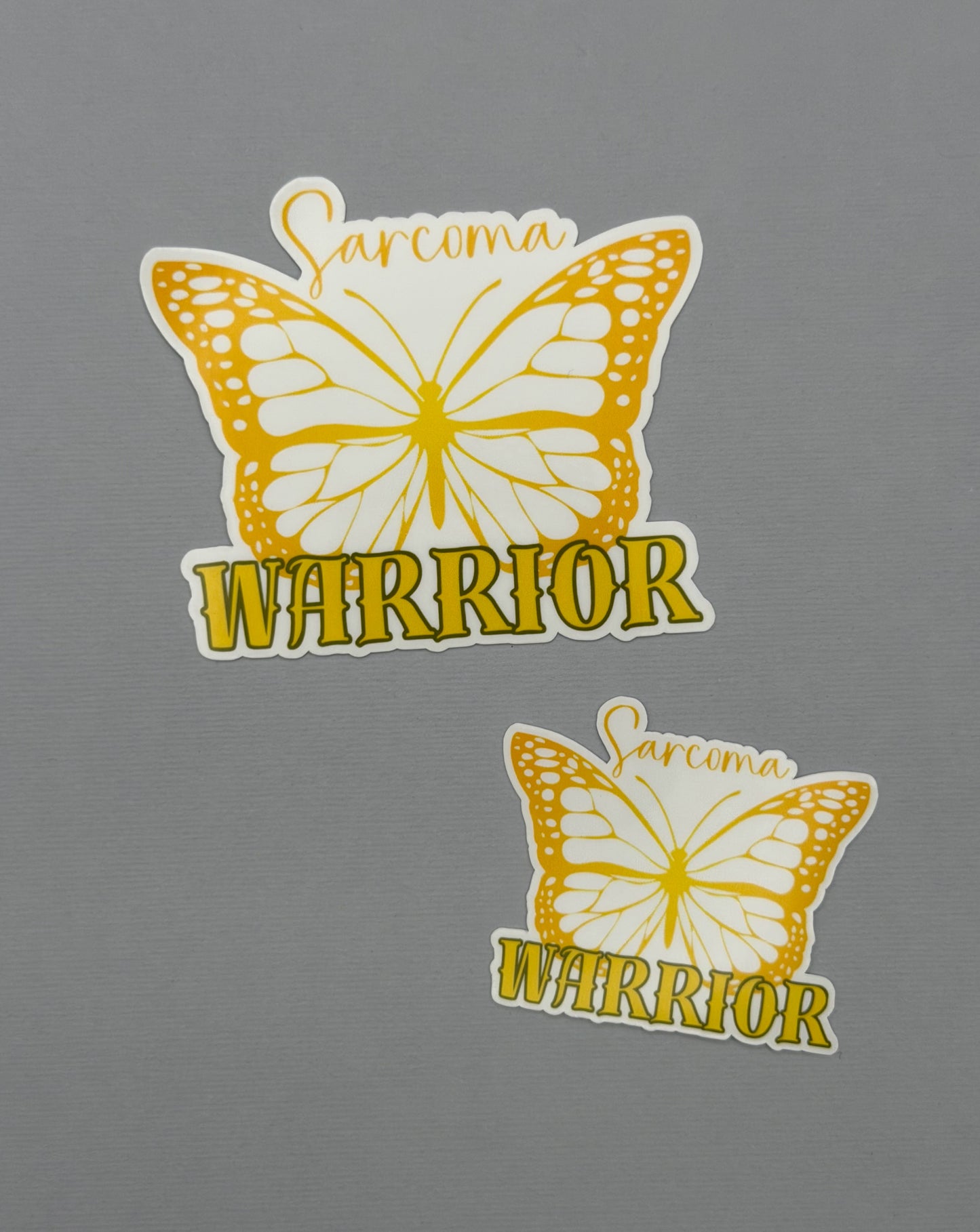 Sarcoma Warrior Butterfly Sticker or Magnet
