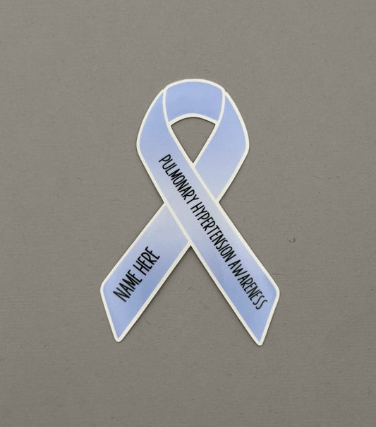 Pulmonary Hypertension Awareness Custom Ribbon Sticker