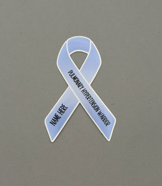 Pulmonary Hypertension Warrior Custom Ribbon Sticker