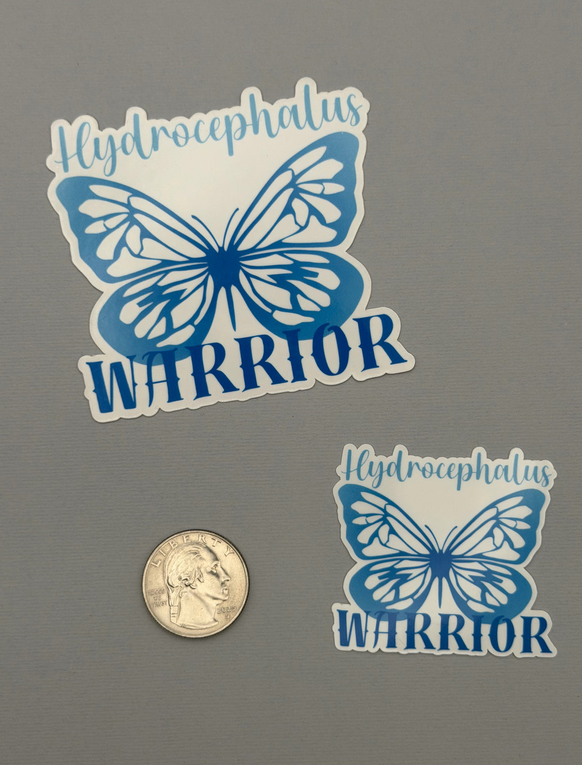 Hydrocephalus Warrior Butterfly Sticker or Magnet