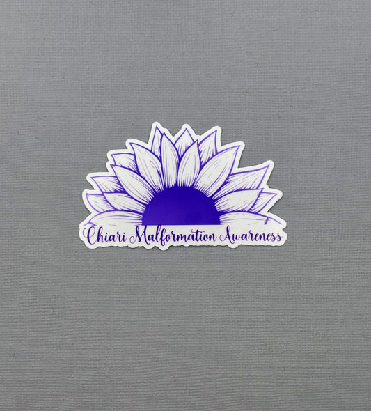 Chiari Malformation Awareness Sunflower Sticker