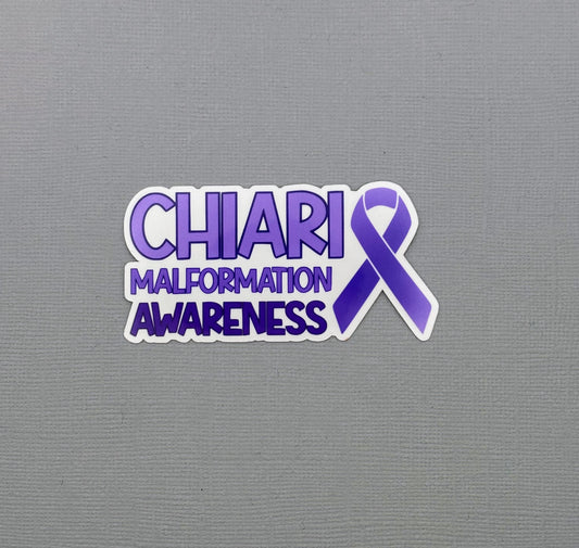 Chiari Malformation Awareness with Ribbon Sticker