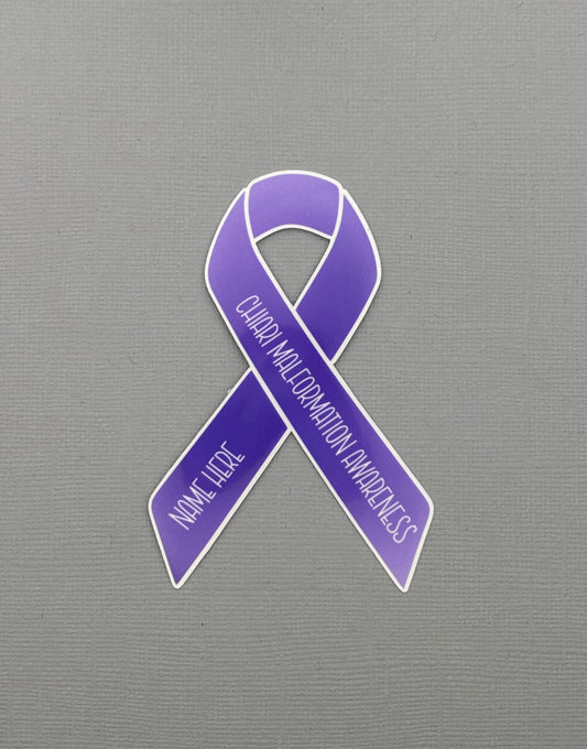Chiari Malformation Awareness Custom Ribbon Sticker