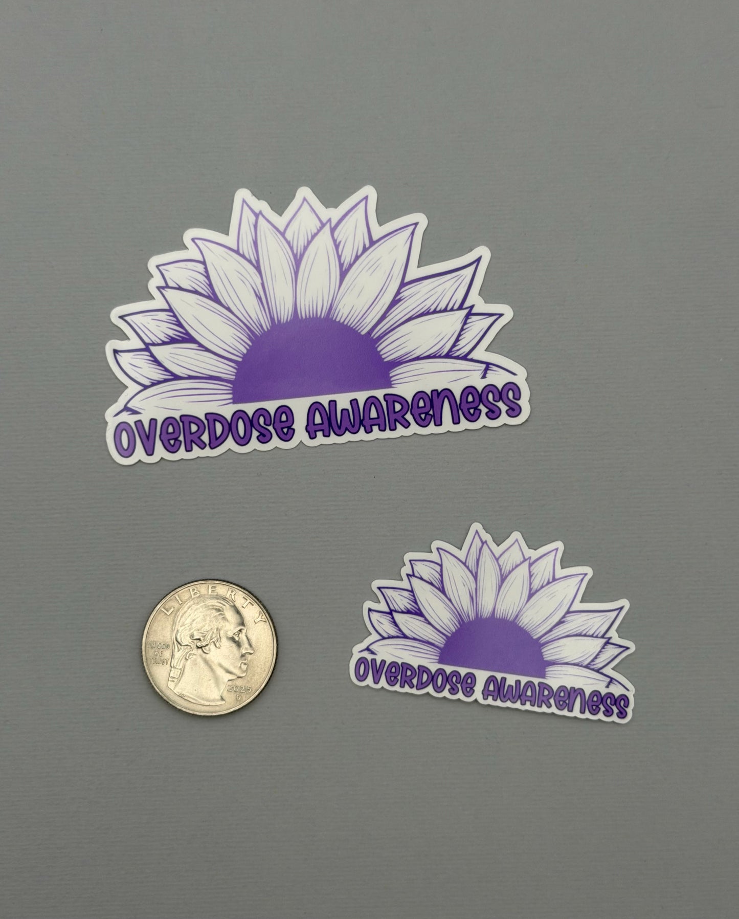 Overdose Awareness Sunflower Sticker or Magnet