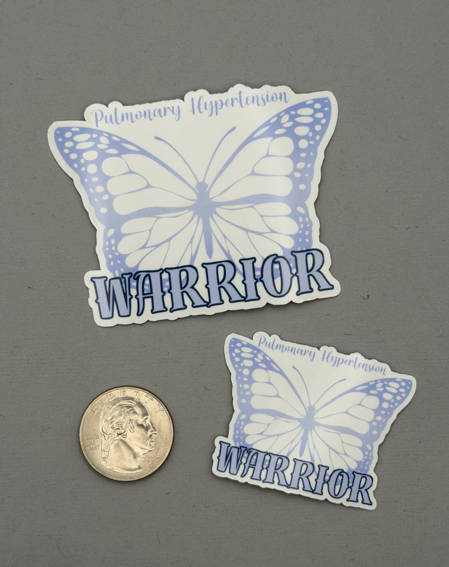 Pulmonary Hypertension Warrior Butterfly Sticker