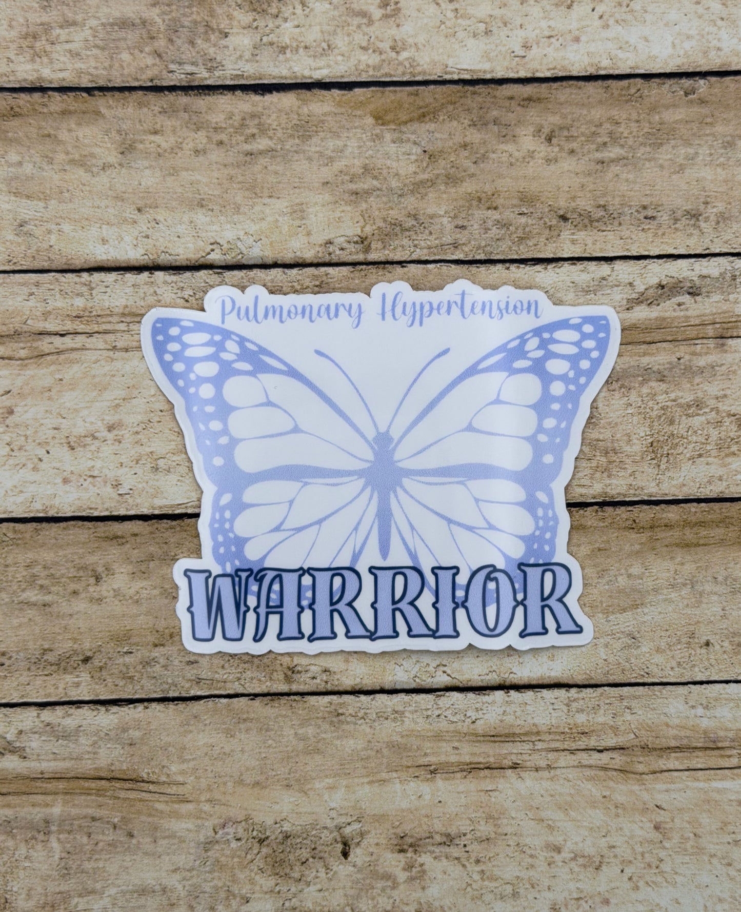 Pulmonary Hypertension Warrior Butterfly Sticker