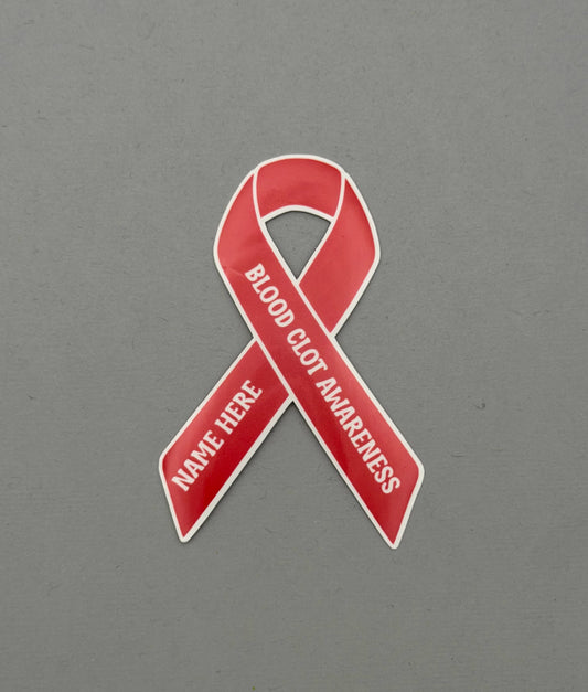 Blood Clot Awareness Custom Ribbon Sticker