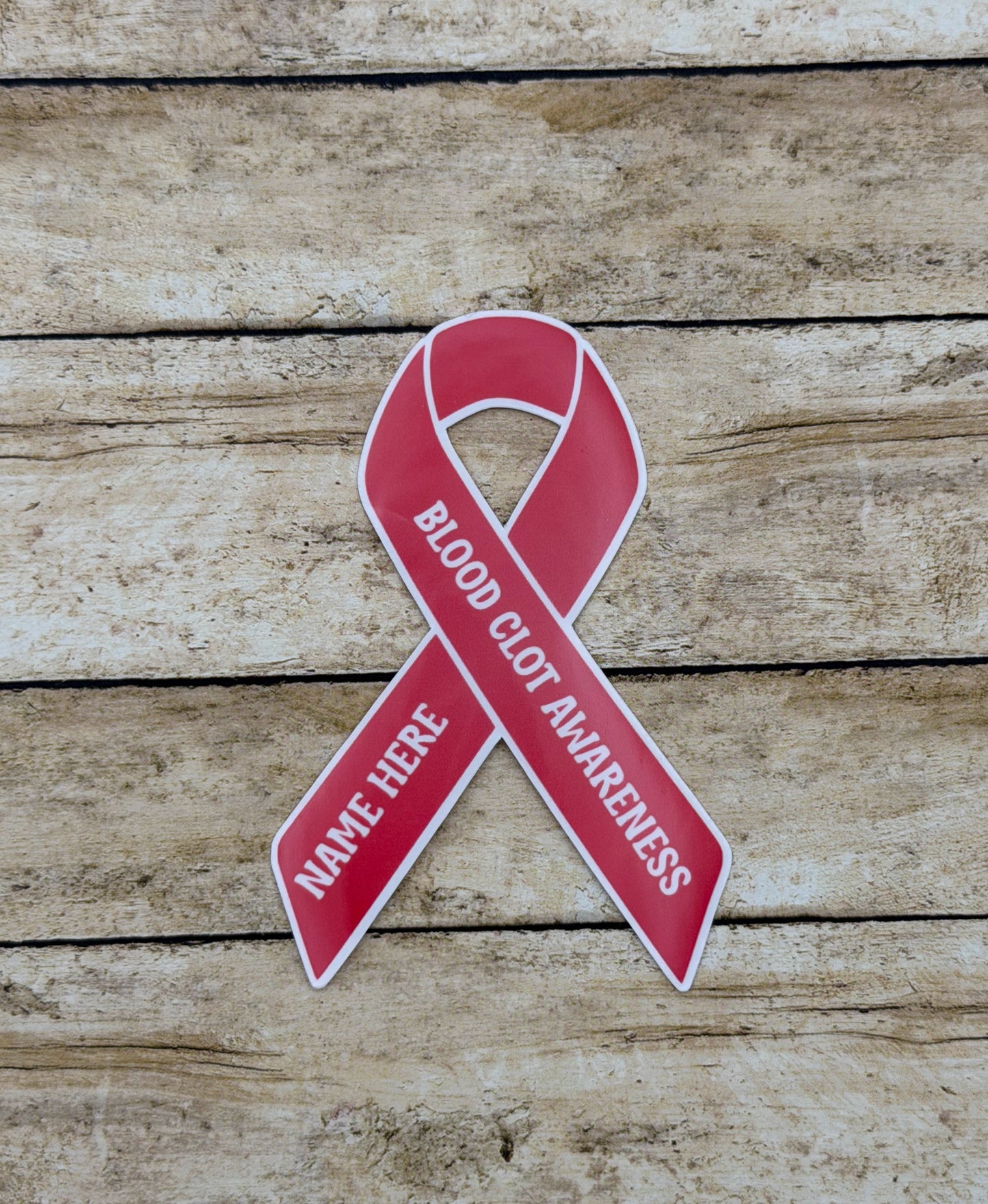 Blood Clot Awareness Custom Ribbon Sticker
