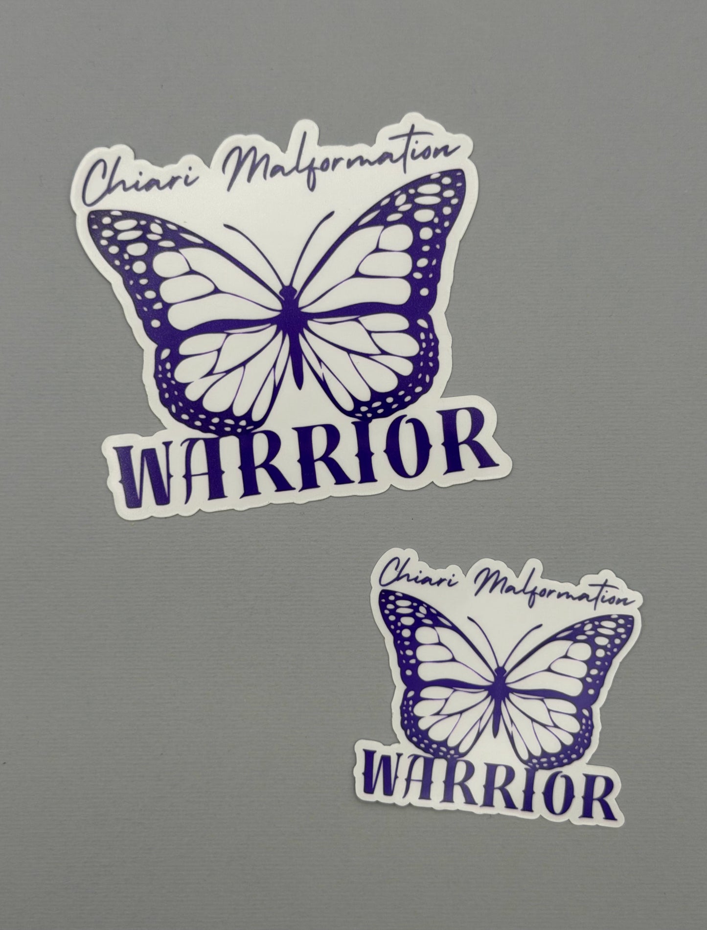 Chiari Malformation Warrior Butterfly Sticker or Magnet