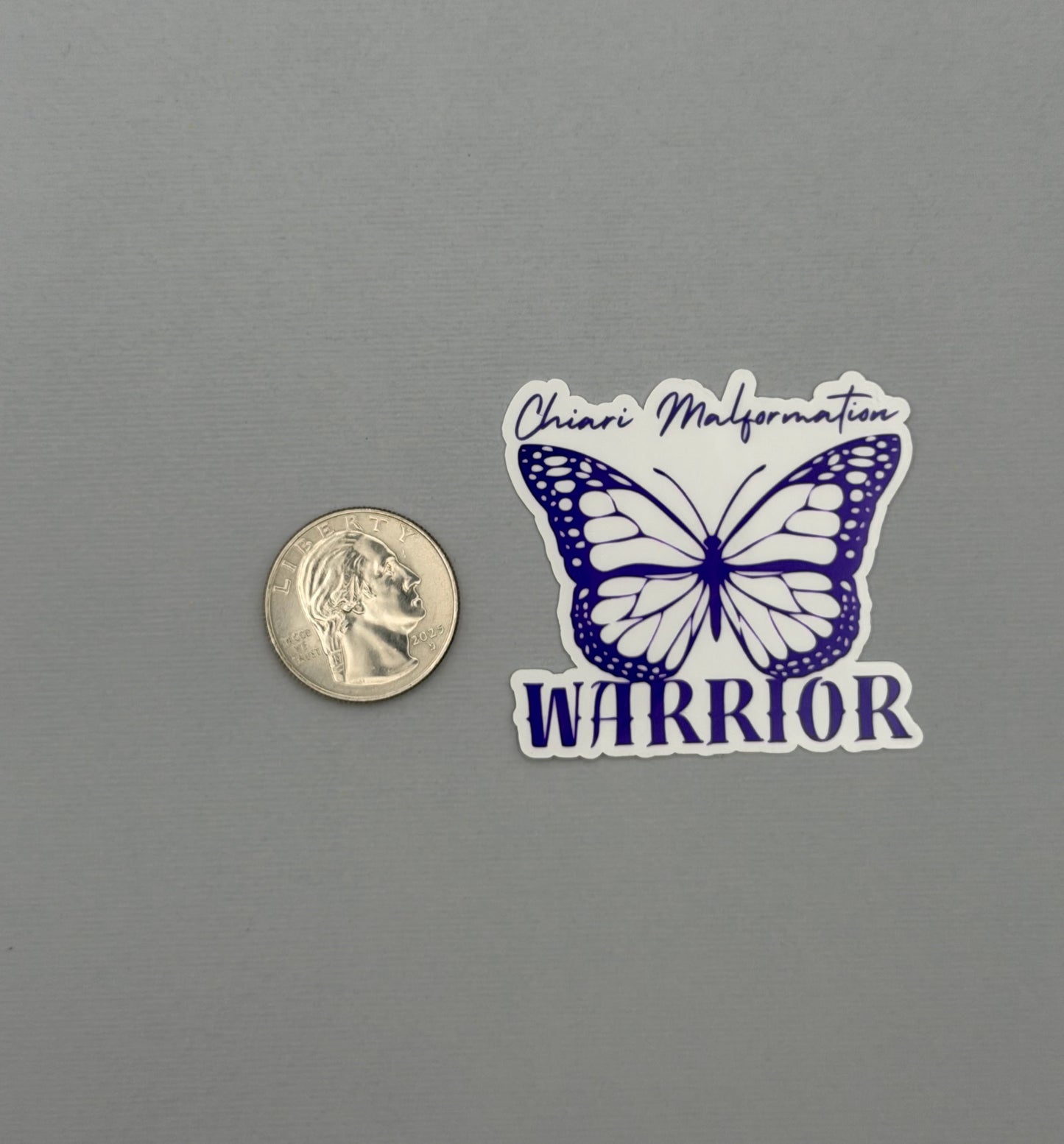 Chiari Malformation Warrior Butterfly Sticker or Magnet