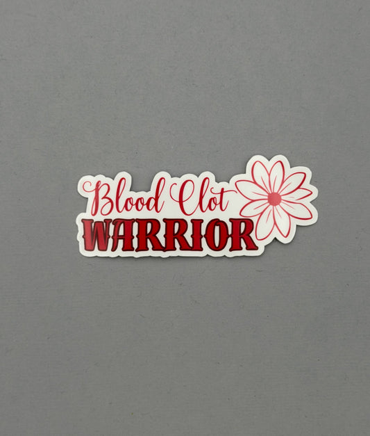 Blood Clot Warrior Flower Sticker