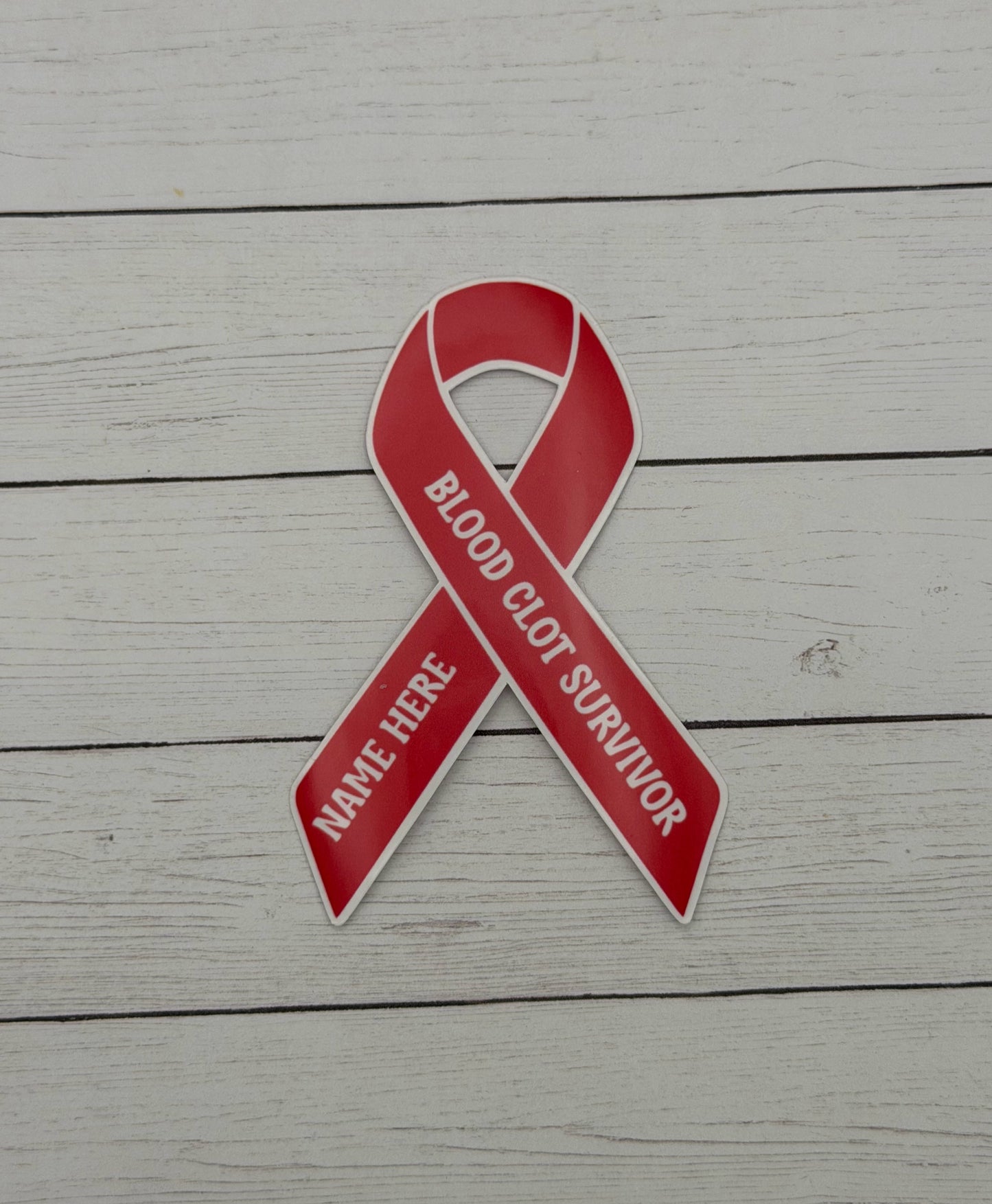 Blood Clot Survivor Custom Ribbon Sticker