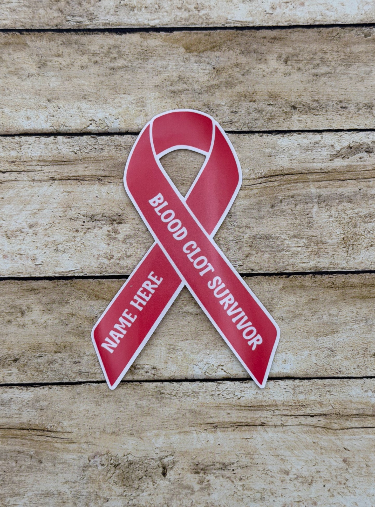 Blood Clot Survivor Custom Ribbon Sticker