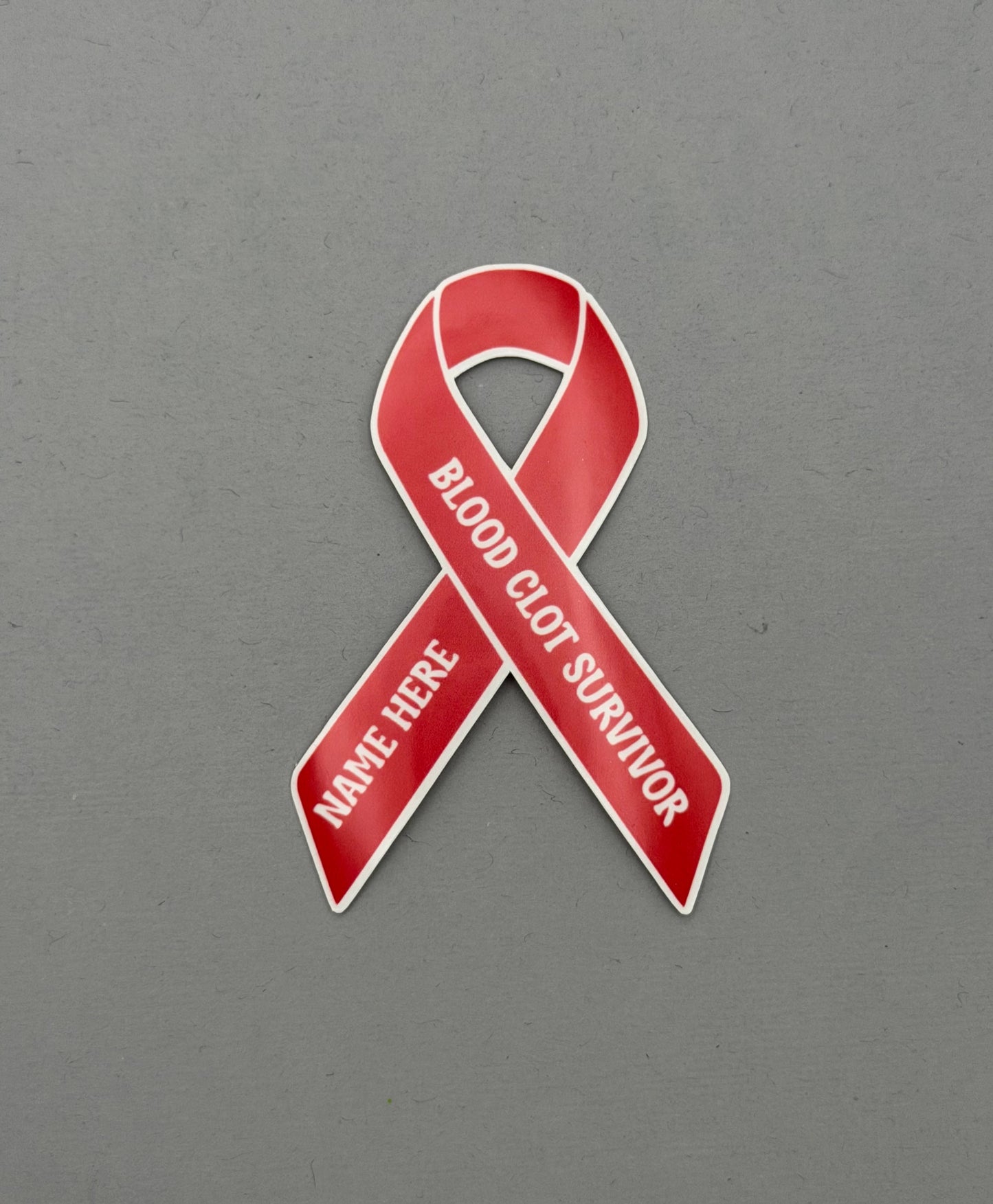 Blood Clot Survivor Custom Ribbon Sticker
