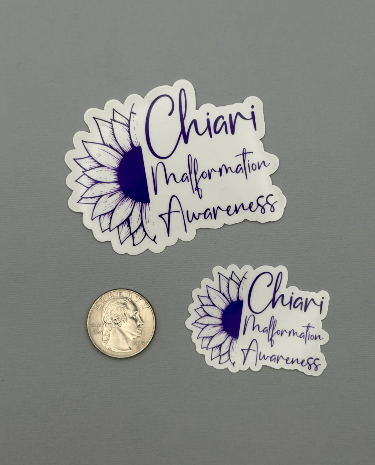 Chiari Malformation Awareness Sunflower Sticker or Magnet