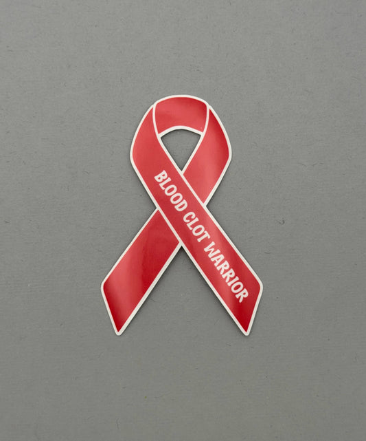 Blood Clot Warrior Ribbon Sticker