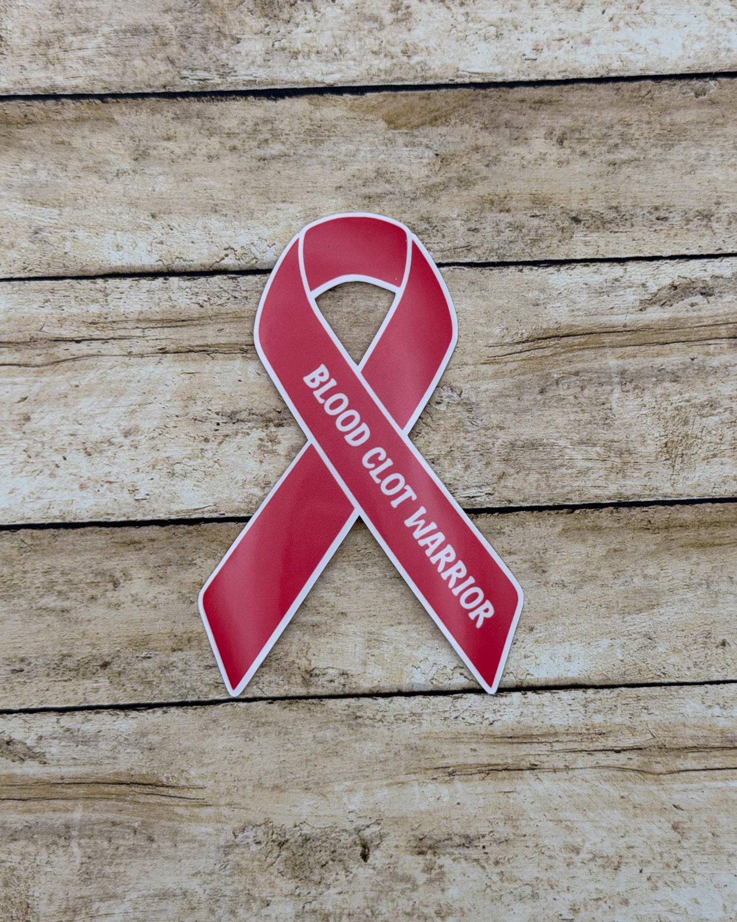 Blood Clot Warrior Ribbon Sticker