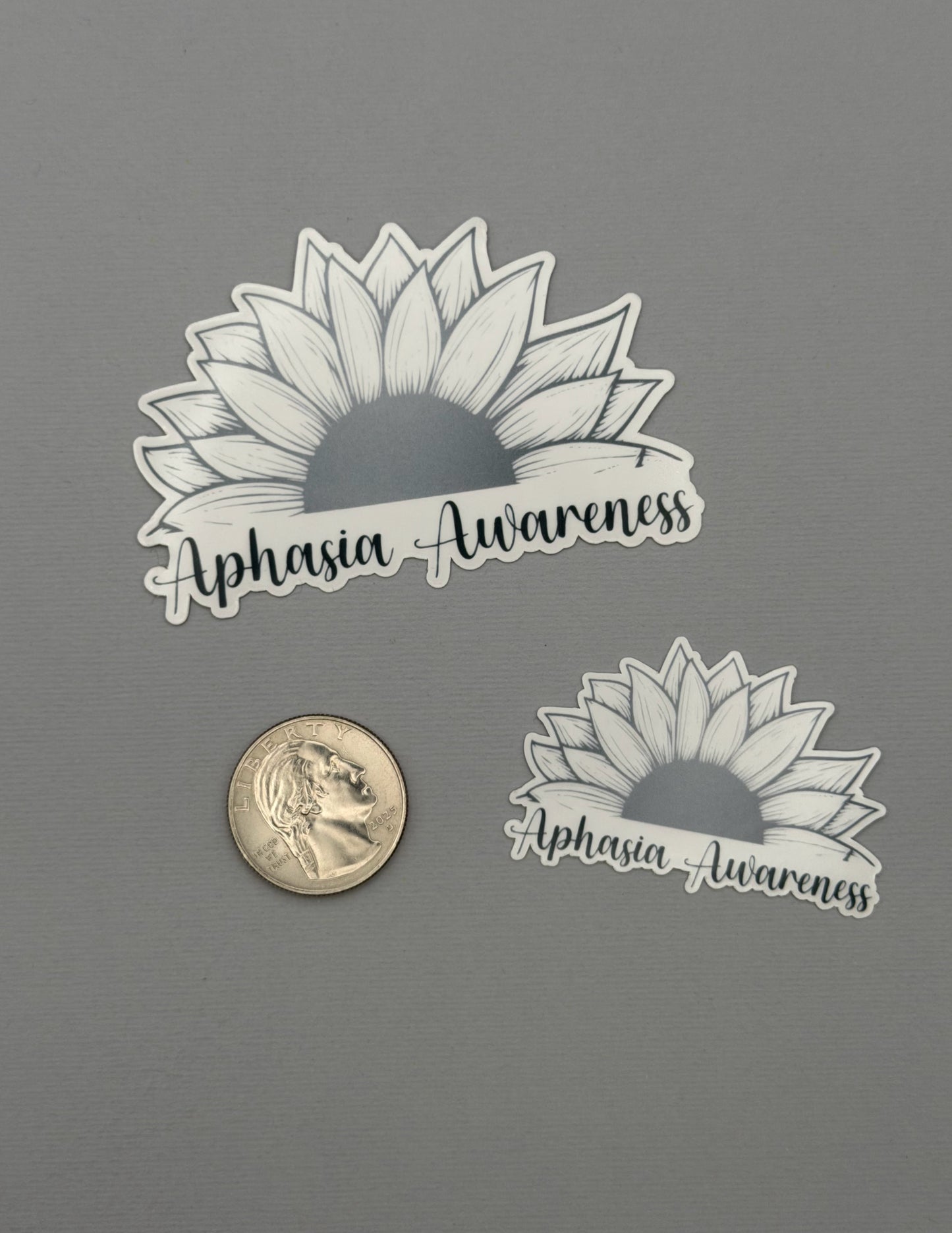 Aphasia Awareness Sunflower Sticker or Magnet