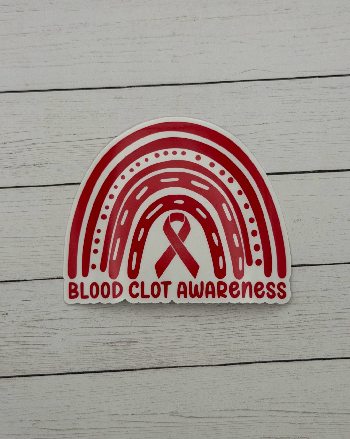 Blood Clot Awareness Rainbow Sticker