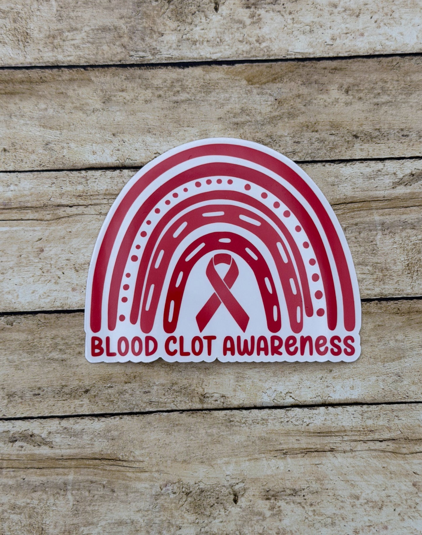 Blood Clot Awareness Rainbow Sticker