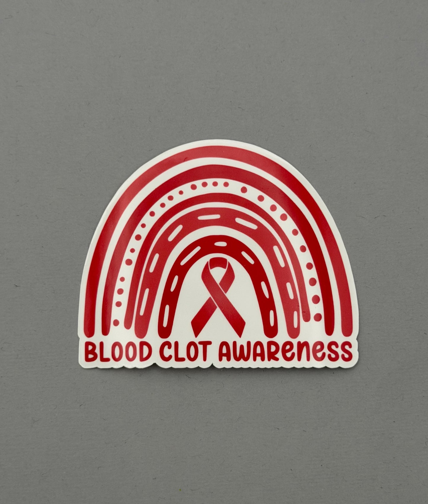 Blood Clot Awareness Rainbow Sticker