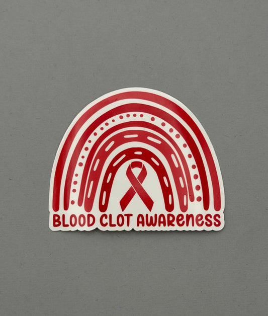 Blood Clot Awareness Rainbow Sticker