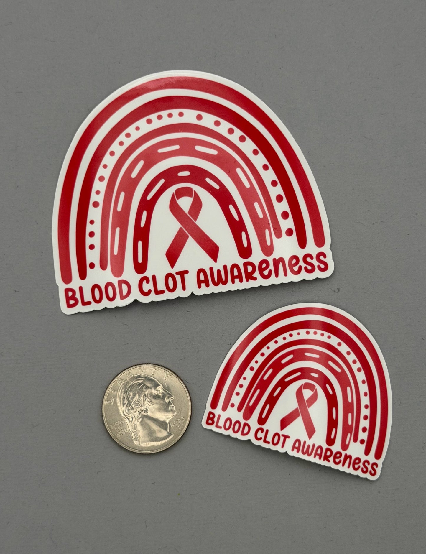 Blood Clot Awareness Rainbow Sticker