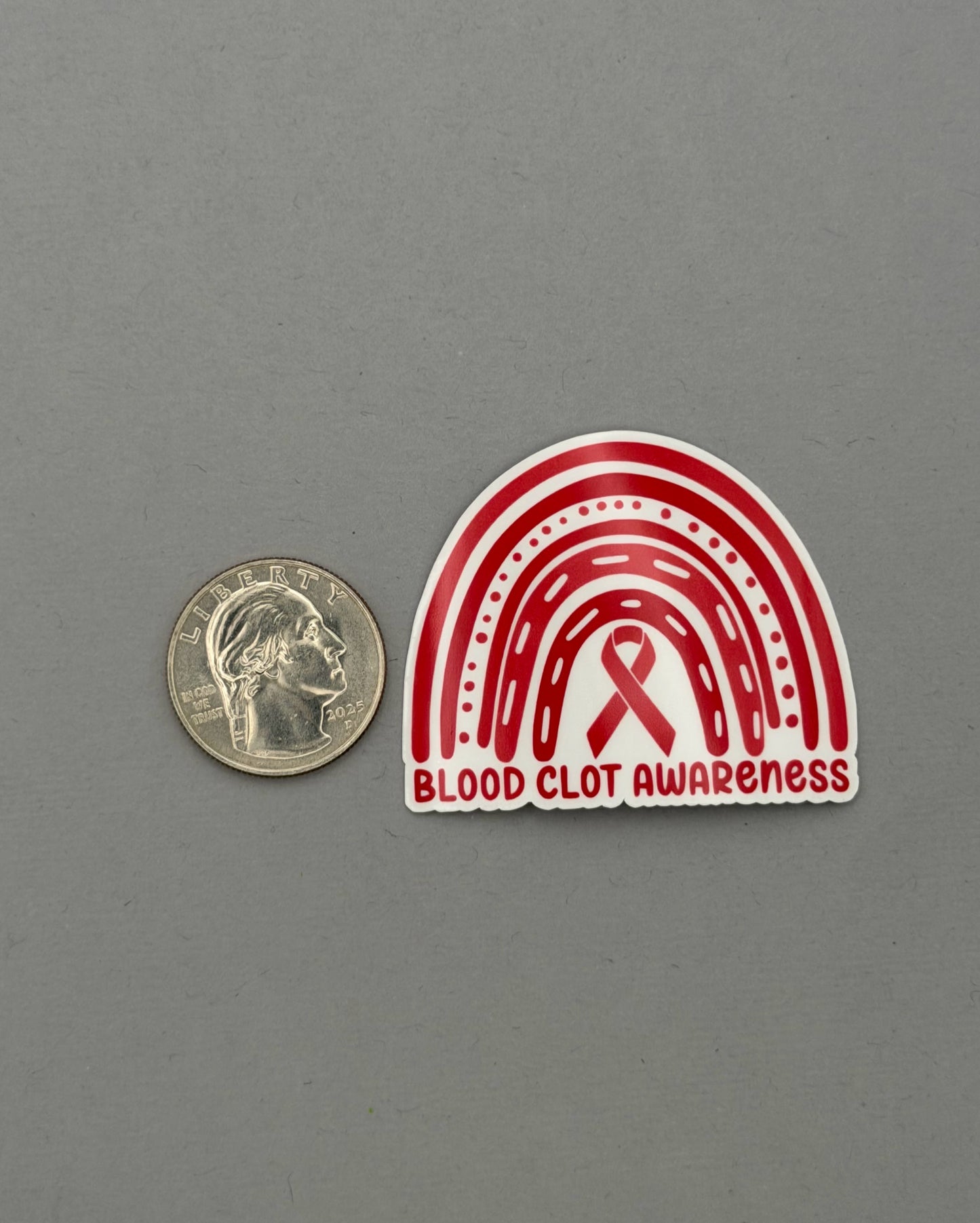 Blood Clot Awareness Rainbow Sticker