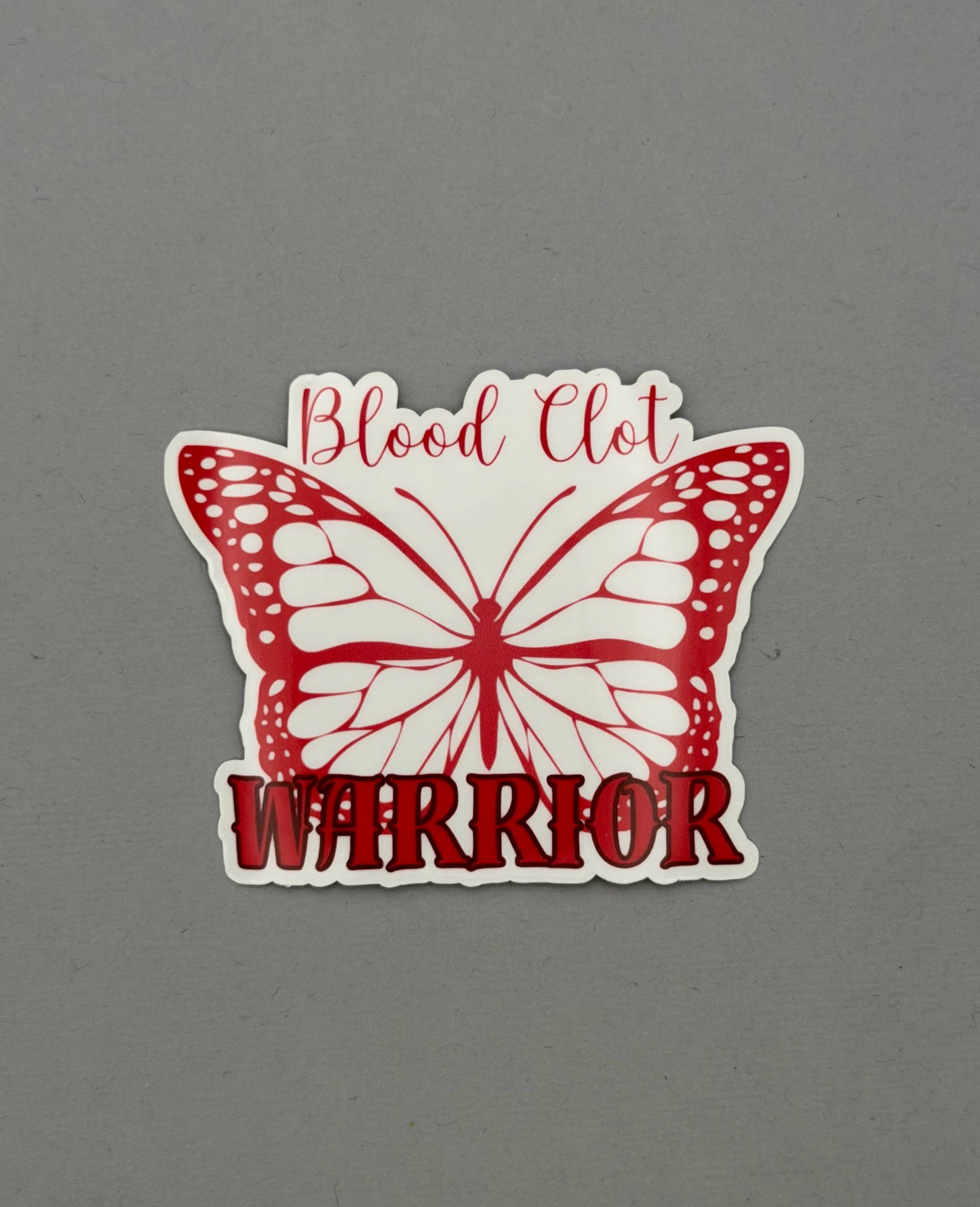 Blood Clot Warrior Butterfly Sticker