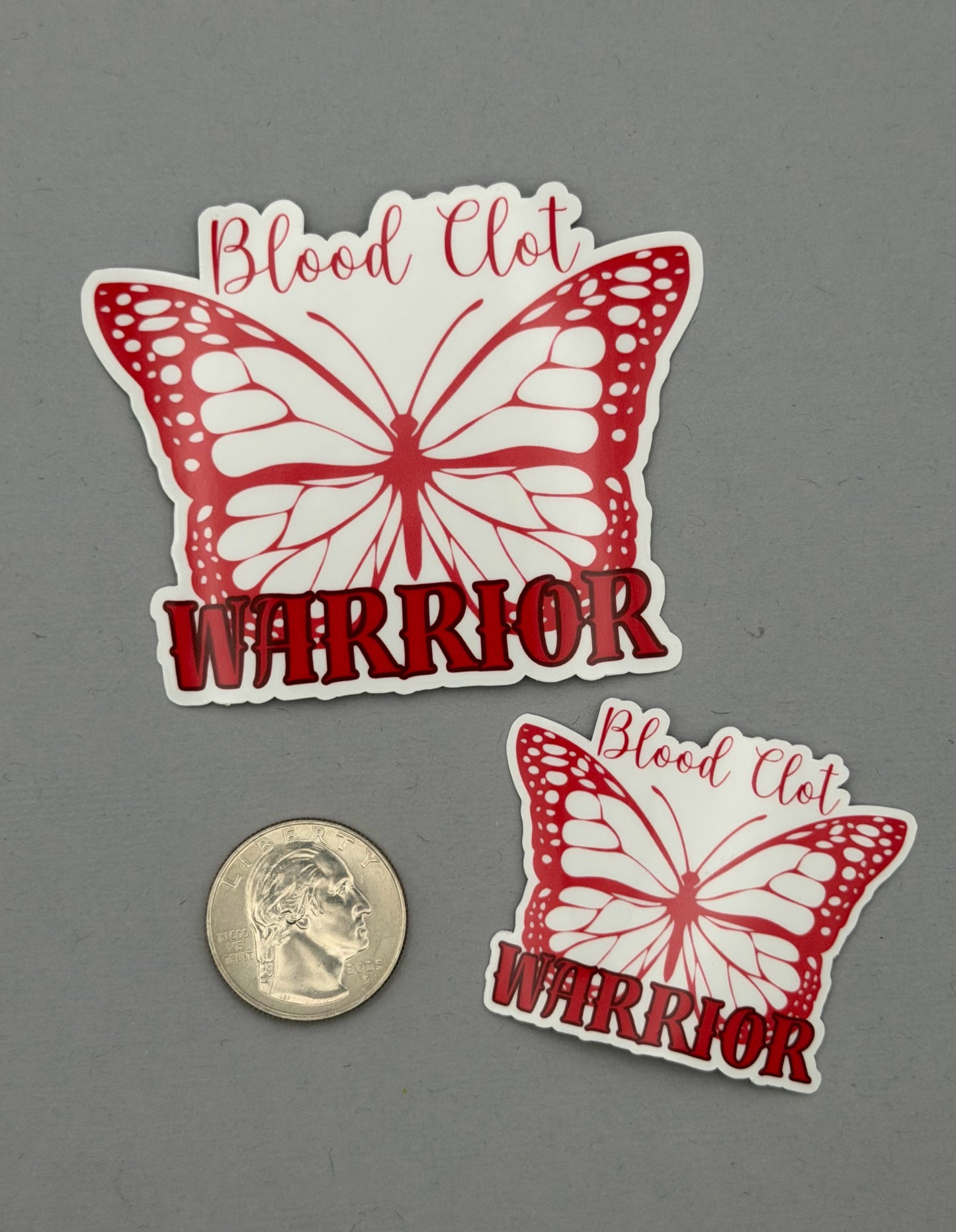 Blood Clot Warrior Butterfly Sticker