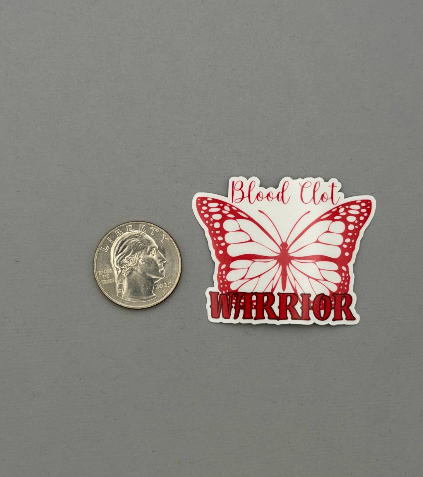 Blood Clot Warrior Butterfly Sticker