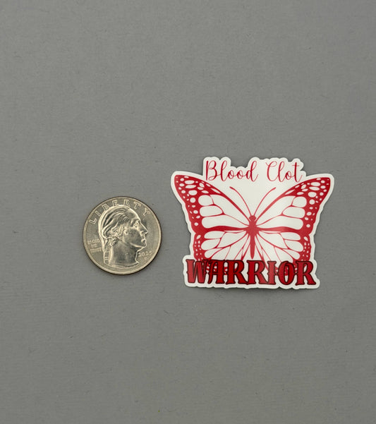 Blood Clot Warrior Butterfly Sticker