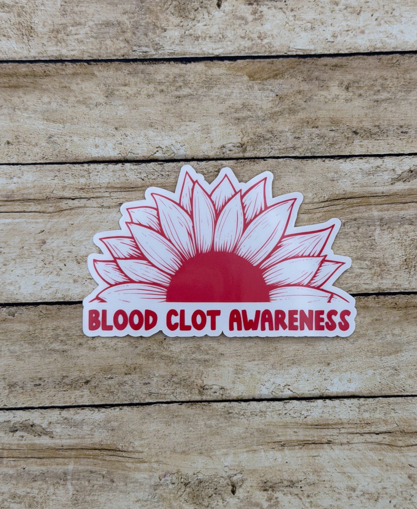 Blood Clot Awareness Sunflower Sticker